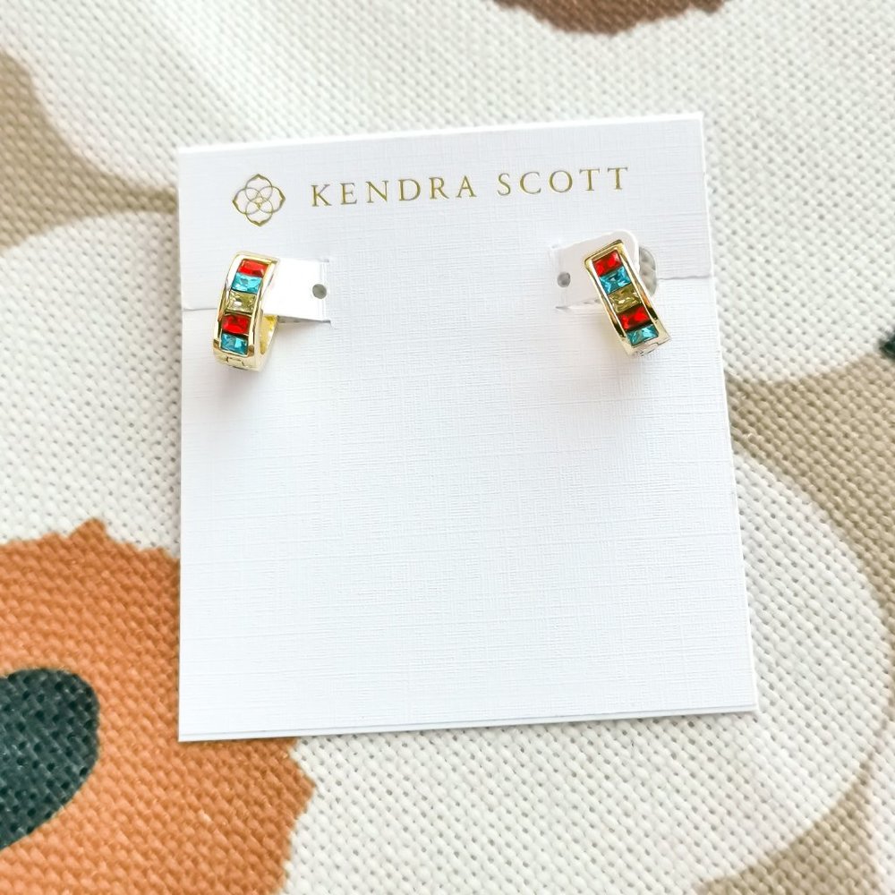 Kendra Scott Jack Huggie Earrings | Gold | Multi Crystal